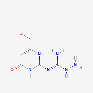 N-[4-(methoxymethyl)-6-oxo-1,6-dihydropyrimidin-2-yl]hydrazinecarboximidamide