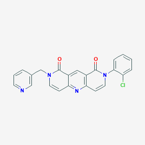 molecular formula C23H15ClN4O2 B11024628 2-(2-chlorophenyl)-8-(pyridin-3-ylmethyl)pyrido[4,3-b][1,6]naphthyridine-1,9(2H,8H)-dione 