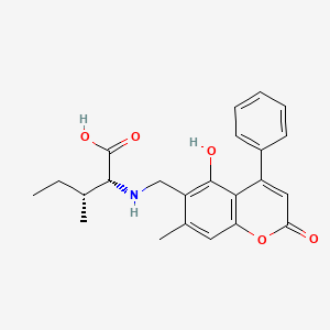 molecular formula C23H25NO5 B11024647 N-[(5-hydroxy-7-methyl-2-oxo-4-phenyl-2H-chromen-6-yl)methyl]-D-isoleucine 