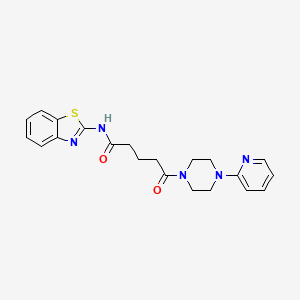 N-[(2E)-1,3-benzothiazol-2(3H)-ylidene]-5-oxo-5-[4-(pyridin-2-yl)piperazin-1-yl]pentanamide