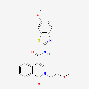 N-(6-methoxy-1,3-benzothiazol-2-yl)-2-(2-methoxyethyl)-1-oxo-1,2-dihydroisoquinoline-4-carboxamide