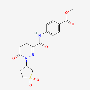 molecular formula C17H19N3O6S B11024695 Methyl 4-({[1-(1,1-dioxidotetrahydrothiophen-3-yl)-6-oxo-1,4,5,6-tetrahydropyridazin-3-yl]carbonyl}amino)benzoate 