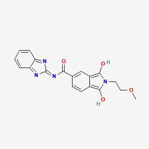 N-(1,3-dihydro-2H-benzimidazol-2-ylidene)-2-(2-methoxyethyl)-1,3-dioxo-2,3-dihydro-1H-isoindole-5-carboxamide