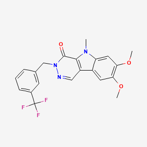 7,8-dimethoxy-5-methyl-3-[3-(trifluoromethyl)benzyl]-3,5-dihydro-4H-pyridazino[4,5-b]indol-4-one