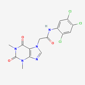 2-(1,3-dimethyl-2,6-dioxo-1,2,3,6-tetrahydro-7H-purin-7-yl)-N-(2,4,5-trichlorophenyl)acetamide