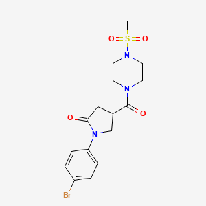 1-(4-Bromophenyl)-4-{[4-(methylsulfonyl)piperazin-1-yl]carbonyl}pyrrolidin-2-one