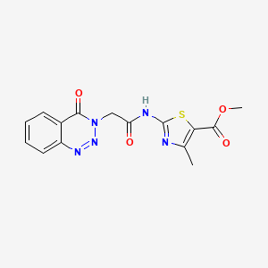 methyl 4-methyl-2-{[(4-oxo-1,2,3-benzotriazin-3(4H)-yl)acetyl]amino}-1,3-thiazole-5-carboxylate