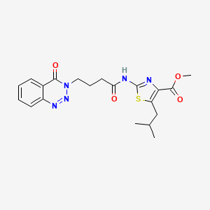 methyl 5-(2-methylpropyl)-2-{[4-(4-oxo-1,2,3-benzotriazin-3(4H)-yl)butanoyl]amino}-1,3-thiazole-4-carboxylate