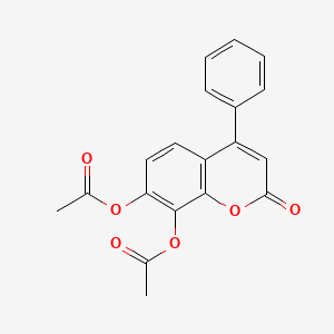 molecular formula C19H14O6 B11024804 2H-1-Benzopyran-2-one, 7,8-bis(acetyloxy)-4-phenyl- CAS No. 24258-37-5