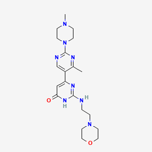 6-[4-methyl-2-(4-methylpiperazino)-5-pyrimidinyl]-2-[(2-morpholinoethyl)amino]-4(3H)-pyrimidinone