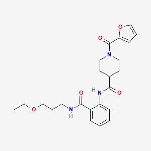 N-{2-[(3-ethoxypropyl)carbamoyl]phenyl}-1-(furan-2-ylcarbonyl)piperidine-4-carboxamide