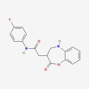 molecular formula C17H15FN2O3 B11024836 N-(4-fluorophenyl)-2-(2-oxo-2,3,4,5-tetrahydro-1,5-benzoxazepin-3-yl)acetamide 