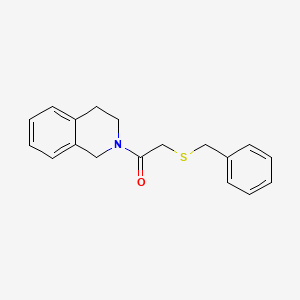 molecular formula C18H19NOS B11024842 2-(benzylthio)-1-(3,4-dihydroisoquinolin-2(1H)-yl)ethanone 