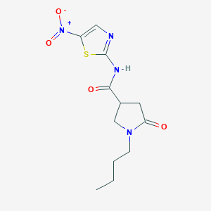 1-butyl-N-(5-nitro-1,3-thiazol-2-yl)-5-oxopyrrolidine-3-carboxamide