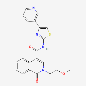 2-(2-methoxyethyl)-1-oxo-N-[4-(pyridin-3-yl)-1,3-thiazol-2-yl]-1,2-dihydroisoquinoline-4-carboxamide