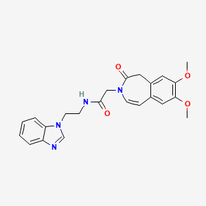 N-[2-(1H-benzimidazol-1-yl)ethyl]-2-(7,8-dimethoxy-2-oxo-1,2-dihydro-3H-3-benzazepin-3-yl)acetamide