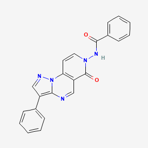 N-(6-oxo-3-phenylpyrazolo[1,5-a]pyrido[3,4-e]pyrimidin-7(6H)-yl)benzamide