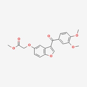 molecular formula C20H18O7 B11024887 Methyl ({3-[(3,4-dimethoxyphenyl)carbonyl]-1-benzofuran-5-yl}oxy)acetate 