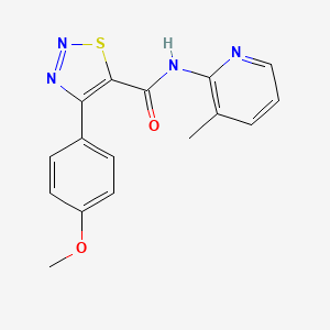 molecular formula C16H14N4O2S B11024895 4-(4-methoxyphenyl)-N-(3-methylpyridin-2-yl)-1,2,3-thiadiazole-5-carboxamide 