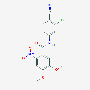 N-(3-chloro-4-cyanophenyl)-4,5-dimethoxy-2-nitrobenzamide