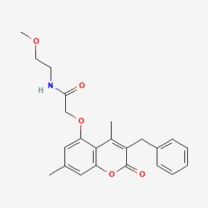 2-[(3-benzyl-4,7-dimethyl-2-oxo-2H-chromen-5-yl)oxy]-N-(2-methoxyethyl)acetamide