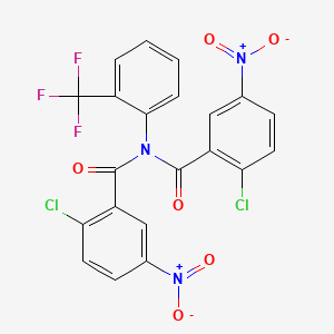 2-chloro-N-(2-chloro-5-nitrobenzoyl)-5-nitro-N-[2-(trifluoromethyl)phenyl]benzamide