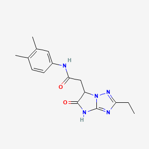 N-(3,4-dimethylphenyl)-2-(2-ethyl-5-oxo-5,6-dihydro-4H-imidazo[1,2-b][1,2,4]triazol-6-yl)acetamide