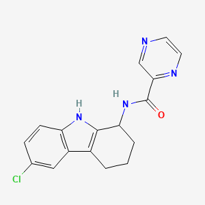 molecular formula C17H15ClN4O B11024940 N-(6-chloro-2,3,4,9-tetrahydro-1H-carbazol-1-yl)pyrazine-2-carboxamide 