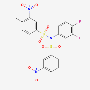 molecular formula C20H15F2N3O8S2 B11024951 N-(3,4-difluorophenyl)-4-methyl-N-[(4-methyl-3-nitrophenyl)sulfonyl]-3-nitrobenzenesulfonamide 