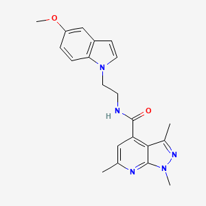 N-[2-(5-methoxy-1H-indol-1-yl)ethyl]-1,3,6-trimethyl-1H-pyrazolo[3,4-b]pyridine-4-carboxamide