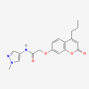 N-(1-methyl-1H-pyrazol-4-yl)-2-[(2-oxo-4-propyl-2H-chromen-7-yl)oxy]acetamide