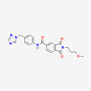 2-(3-methoxypropyl)-1,3-dioxo-N-[4-(1H-1,2,4-triazol-1-ylmethyl)phenyl]-2,3-dihydro-1H-isoindole-5-carboxamide