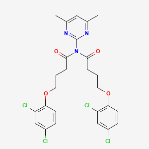 molecular formula C26H25Cl4N3O4 B11025011 4-(2,4-dichlorophenoxy)-N-[4-(2,4-dichlorophenoxy)butanoyl]-N-(4,6-dimethylpyrimidin-2-yl)butanamide 