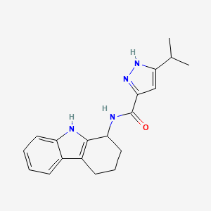 molecular formula C19H22N4O B11025014 3-(propan-2-yl)-N-(2,3,4,9-tetrahydro-1H-carbazol-1-yl)-1H-pyrazole-5-carboxamide 