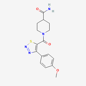 1-{[4-(4-Methoxyphenyl)-1,2,3-thiadiazol-5-yl]carbonyl}piperidine-4-carboxamide