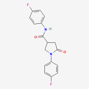 N,1-bis(4-fluorophenyl)-5-oxopyrrolidine-3-carboxamide