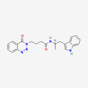 N-[1-(1H-indol-3-yl)propan-2-yl]-4-(4-oxo-1,2,3-benzotriazin-3(4H)-yl)butanamide