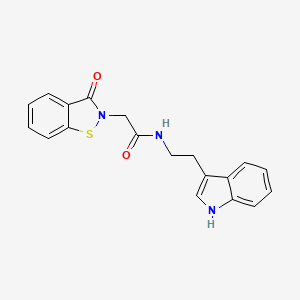 N-[2-(1H-indol-3-yl)ethyl]-2-(3-oxo-1,2-benzothiazol-2(3H)-yl)acetamide