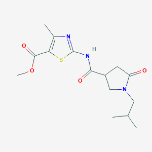 Methyl 4-methyl-2-({[1-(2-methylpropyl)-5-oxopyrrolidin-3-yl]carbonyl}amino)-1,3-thiazole-5-carboxylate