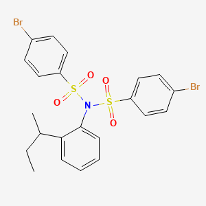 molecular formula C22H21Br2NO4S2 B11025132 4-bromo-N-[(4-bromophenyl)sulfonyl]-N-[2-(butan-2-yl)phenyl]benzenesulfonamide 