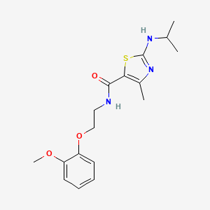 N-[2-(2-methoxyphenoxy)ethyl]-4-methyl-2-(propan-2-ylamino)-1,3-thiazole-5-carboxamide