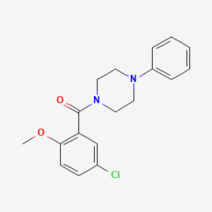 molecular formula C18H19ClN2O2 B11025137 (5-Chloro-2-methoxyphenyl)(4-phenylpiperazin-1-yl)methanone 