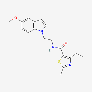 molecular formula C18H21N3O2S B11025168 4-ethyl-N-[2-(5-methoxy-1H-indol-1-yl)ethyl]-2-methyl-1,3-thiazole-5-carboxamide 