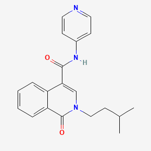 molecular formula C20H21N3O2 B11025171 2-(3-methylbutyl)-1-oxo-N-(pyridin-4-yl)-1,2-dihydroisoquinoline-4-carboxamide 