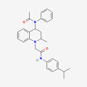 N-[2-methyl-1-(2-oxo-2-{[4-(propan-2-yl)phenyl]amino}ethyl)-1,2,3,4-tetrahydroquinolin-4-yl]-N-phenylacetamide