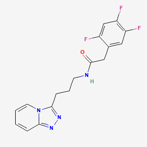 N-[3-([1,2,4]triazolo[4,3-a]pyridin-3-yl)propyl]-2-(2,4,5-trifluorophenyl)acetamide