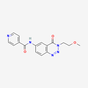 N-[3-(2-methoxyethyl)-4-oxo-3,4-dihydro-1,2,3-benzotriazin-6-yl]pyridine-4-carboxamide