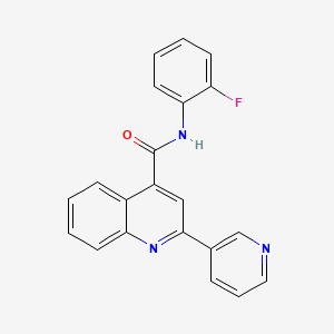 molecular formula C21H14FN3O B11025247 N-(2-fluorophenyl)-2-(pyridin-3-yl)quinoline-4-carboxamide 