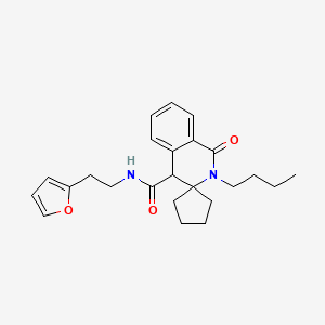 2'-butyl-N-[2-(furan-2-yl)ethyl]-1'-oxo-1',4'-dihydro-2'H-spiro[cyclopentane-1,3'-isoquinoline]-4'-carboxamide