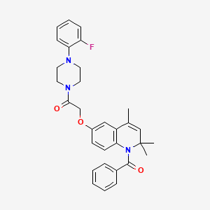 1-[4-(2-Fluorophenyl)piperazin-1-yl]-2-{[2,2,4-trimethyl-1-(phenylcarbonyl)-1,2-dihydroquinolin-6-yl]oxy}ethanone